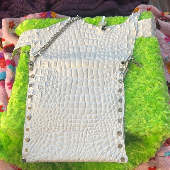 White leather purse with quartz - Picture 5 of 6